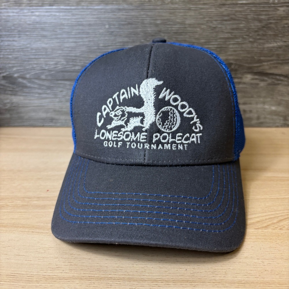 Captain Woodys Hat Cap Snap Back Gray‎ Golf Golfing Adjustable